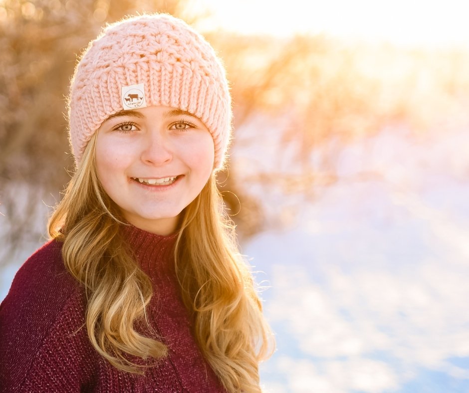 Blush Alpaca Blend Wool Crochet Hat with Pom - a-Farm-girl-bytess | Handmade Alpaca Wool Winter Hats for Women