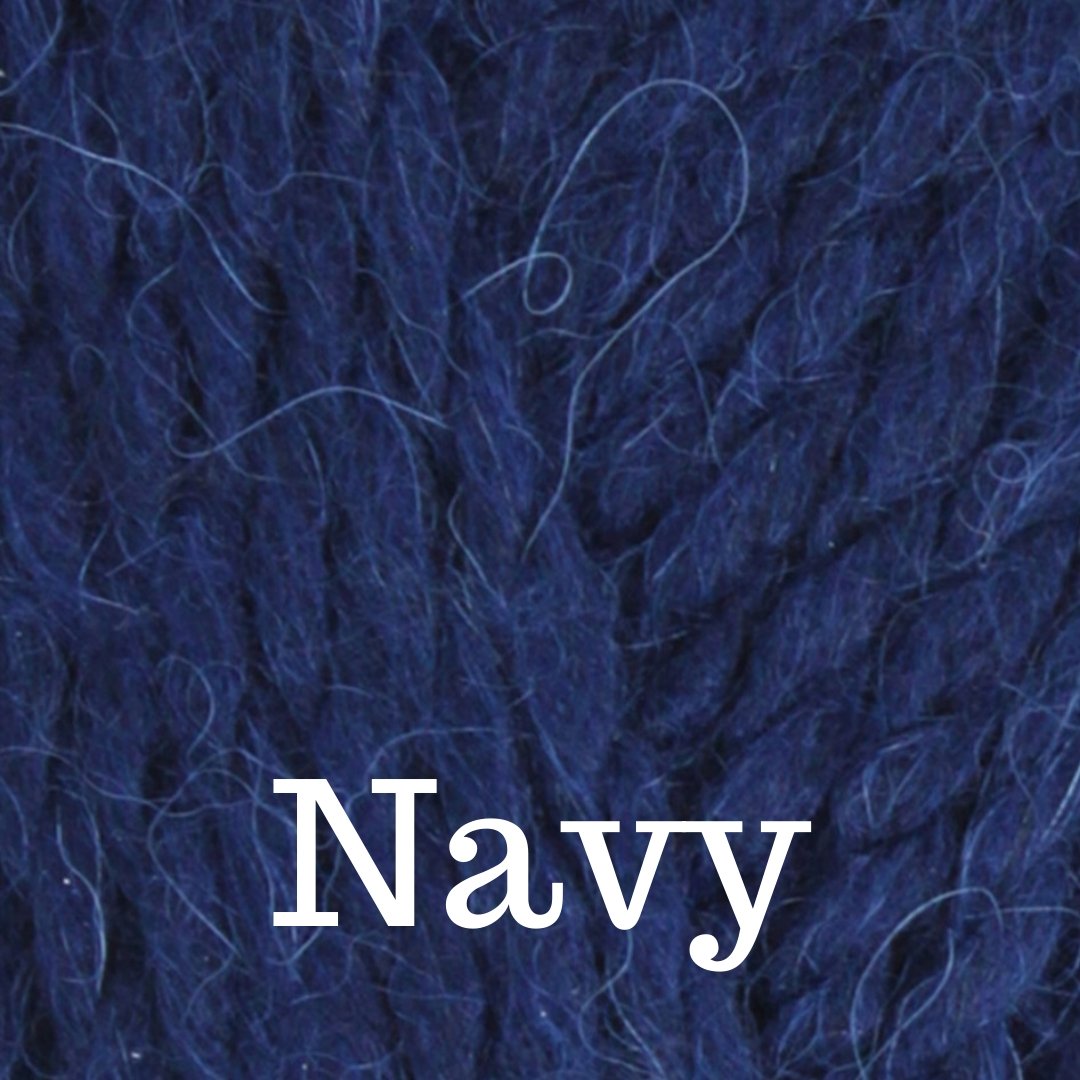Navy Blue Alpaca Blend Wool Crochet Hat with Pom - a-Farm-girl-bytess | Handmade Alpaca Wool Winter Hats for Women