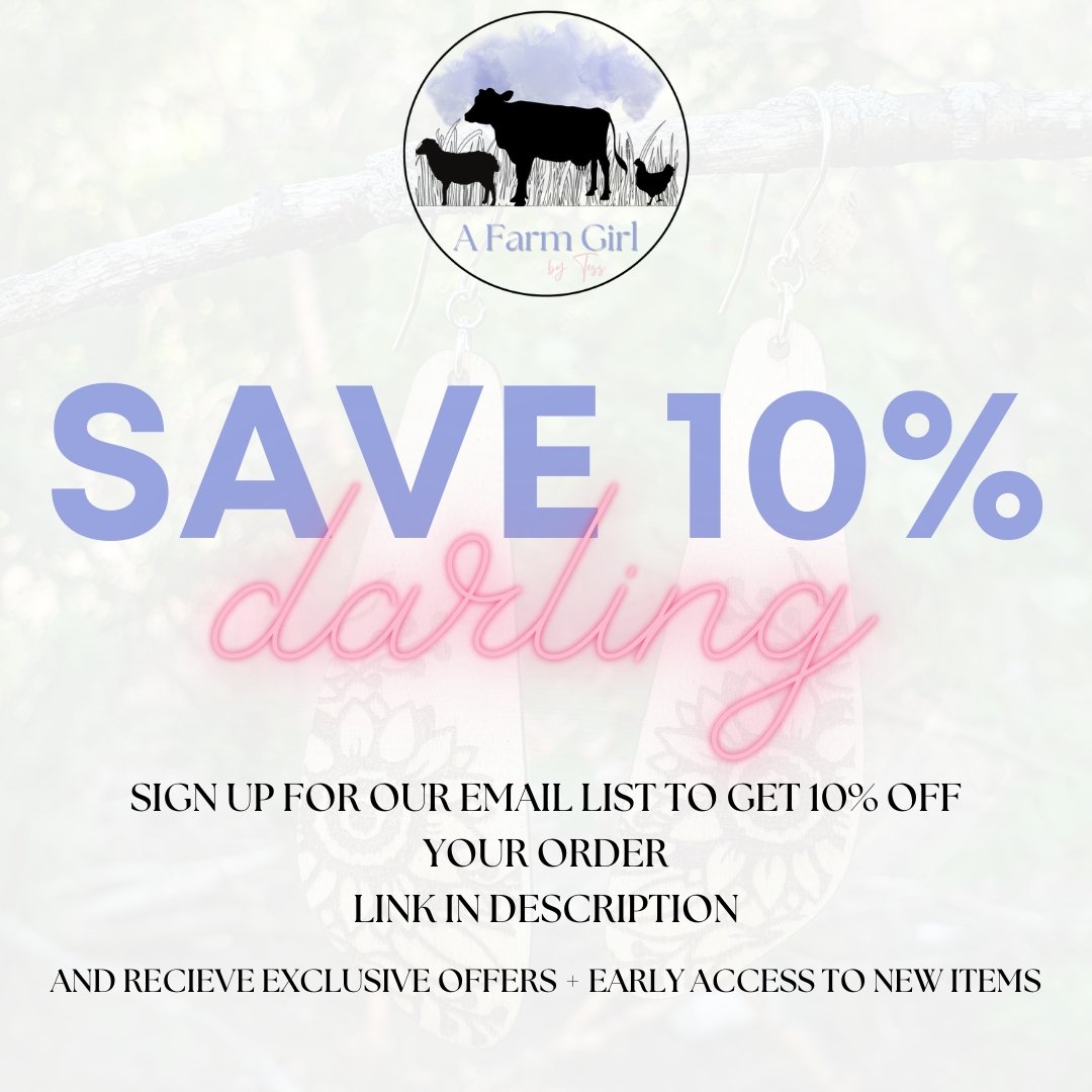 Small Sunflower Rectangle Wood Engraved Earrings - A Farm Girl by Tess | Handmade Alpaca Wool Winter Hats for Women