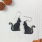 Black Cat Halloween Earrings
