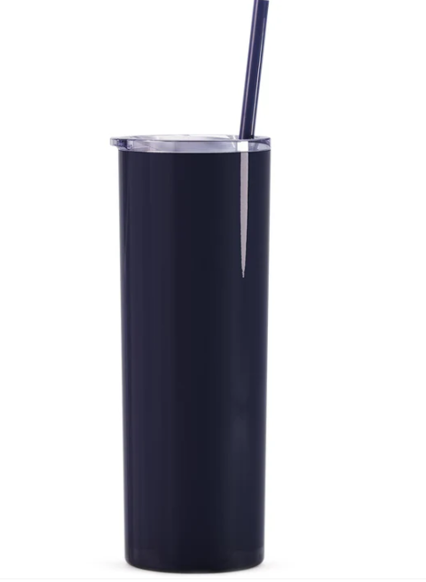 Skinny 20 oz Engraved Tumbler in Midnight Blue