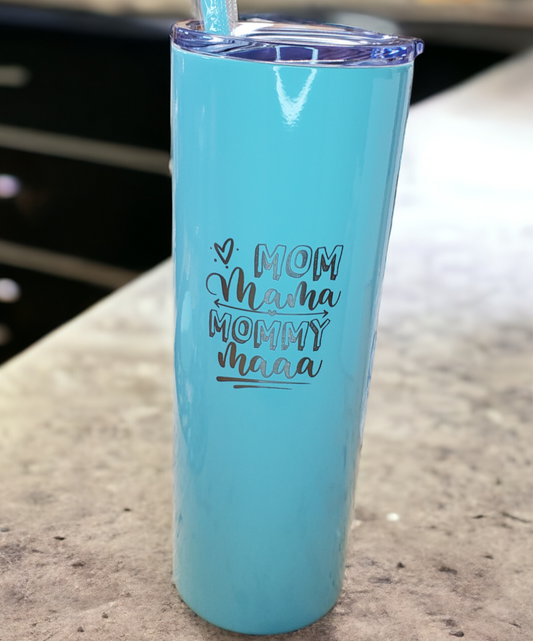 Skinny 20 oz Engraved Tumbler in Mint