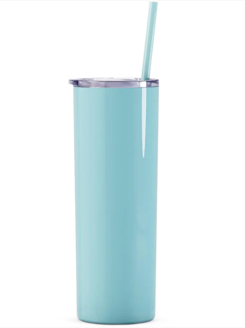 Skinny 20 oz Engraved Tumbler in Seafoam