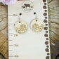 Small Circle Peony Engraved Wood Earrings - A Farm Girl by Tess | Handmade Alpaca Wool Winter Hats for Women