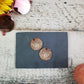 Small Sunflower Circle Reverse Engraved Wood Earrings - A Farm Girl by Tess | Handmade Alpaca Wool Winter Hats for Women